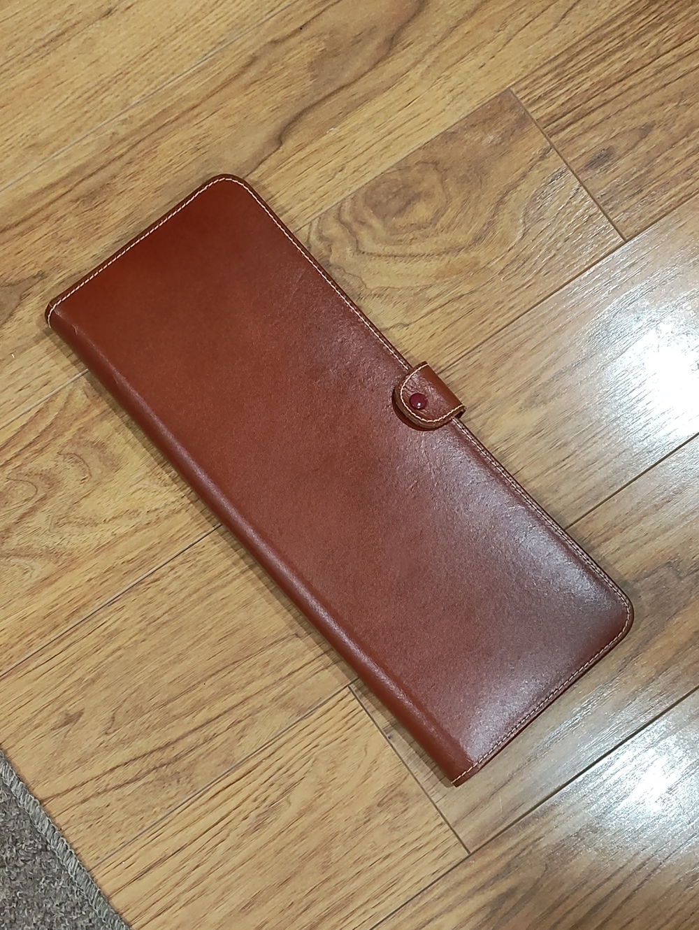 Rumpp Men's Brown Leather Tie Travel Case/Wallet